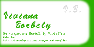 viviana borbely business card